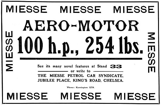 The Miesse Petrol Car Syndicate. Aero-Engines                    