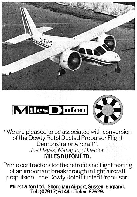 Joe Hayes Miles Dufon Dowty Rotol Ducted Propulsaor G-FANS       