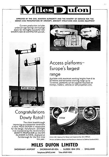 Miles Dufon Aviation Products & Servicing Access Platform s      