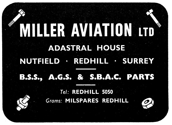 Miller Aviation - BSS,AGS,SBAC & A.N.Parts                       