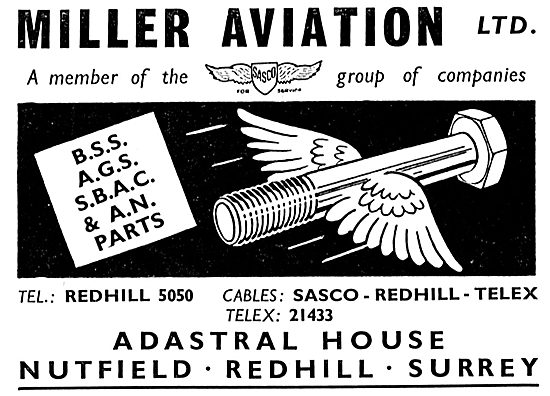 Miller Aviation - BSS,AGS,SBAC & A.N.Parts                       