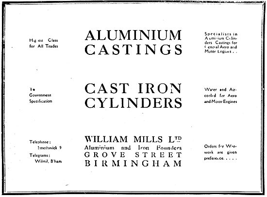 William Mills Aluminium Castings - Cast iron Cylinders           