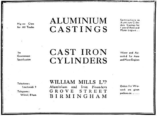 William Mills Aluminium Castings - Cast iron Cylinders           