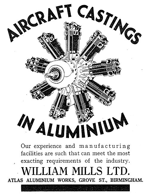 William Mills Aircraft Castings In Aluminium                     