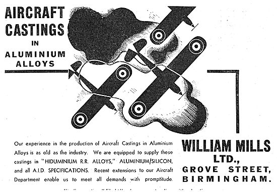 William Mills Aluminium Alloy Aircraft Castings                  