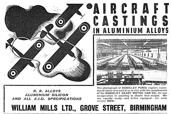 William Mills Aircraft Castings In Aluminium Alloys              