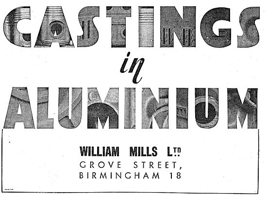 William Mills Grove Street Birmingham: Aluminium Castings        