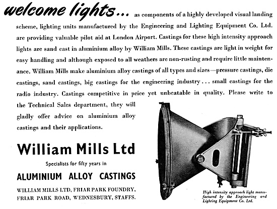 William Mills Aluminium Alloy Castings Welcome Lights            