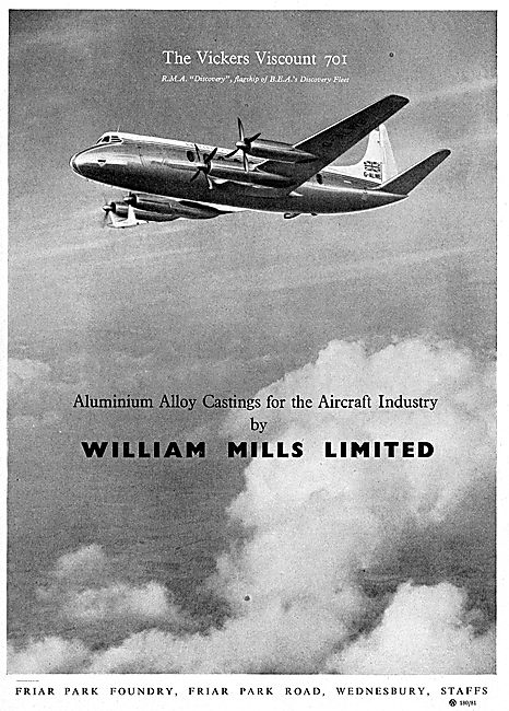 William Mills Aluminium Alloy Castings For The Aircraft Industry 