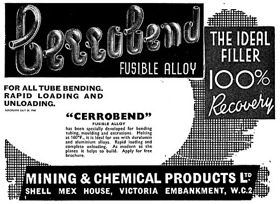 Mining And Chemical Cerrobend Fusible Alloys                     