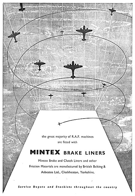 Mintex Aircraft Brake Linings 1950                               