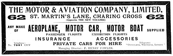 Motor & Aviation Co Ltd - Flights, Sales, Insurance & Exhibitions