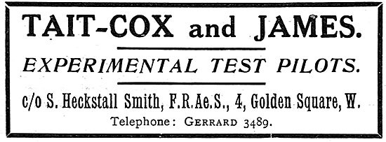 Tait-Cox & James Experimental Test Pilots                        