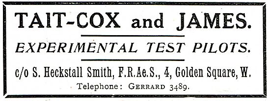 Tait-Cox & James Experimental Test Pilots                        