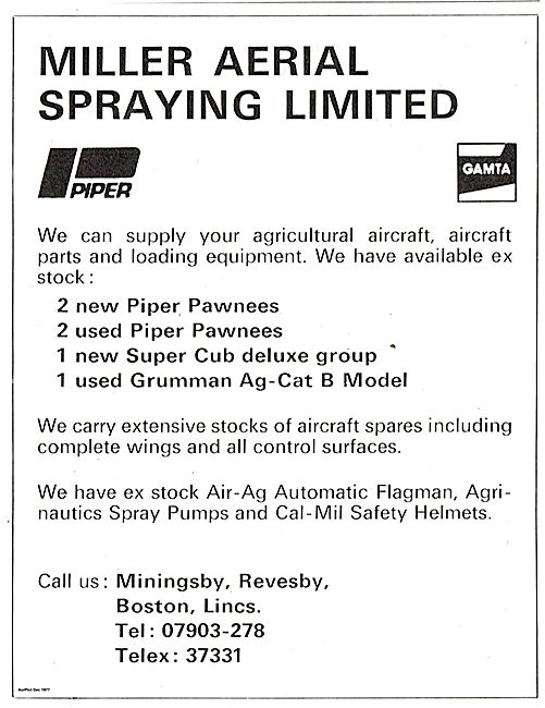 Miller Aerial Spraying - Lincs                                   