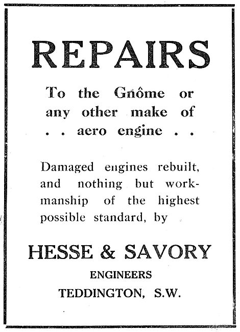 Hesse & Savory Engineers. Engines Repaired                       