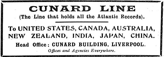 Cunard Line - The Line That Holds All The Atlantic Records       