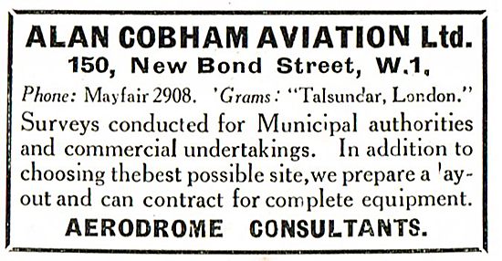Alan Cobham Aviation Ltd - Airfield Surveys Conducted            