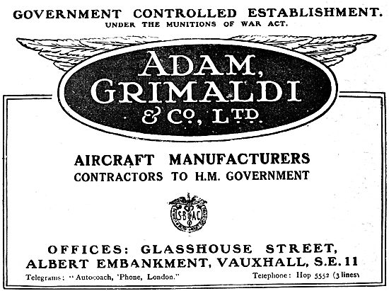 Adam Grimaldi - Aircraft Manufacturers. Albert Embankment.       