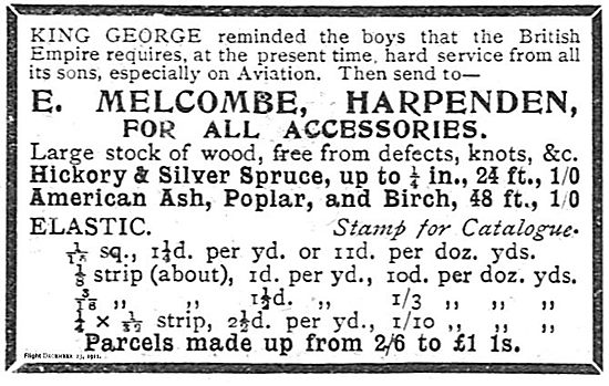 E.Melcombe Harpenden For All Aeroplane Accessories               