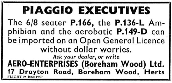 Aero-Enterprises Piaggio Executives P166, P136-L, P149D          