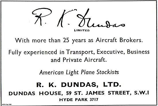 R.K.Dundas Ltd Aircraft Brokers                                  