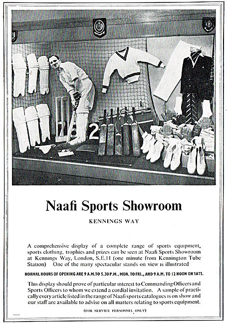 NAAFI Sports Showroom Kennings Way London SE11                   