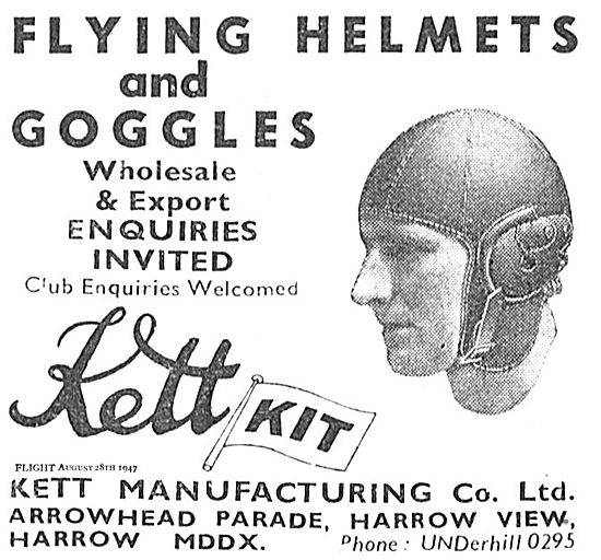 Kett Kit Flying Helmets & Goggles                                