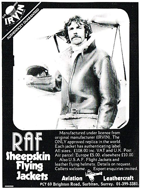 RAF Sheepskin Flying Jackets - Irvin Authenticity Guaranteed     