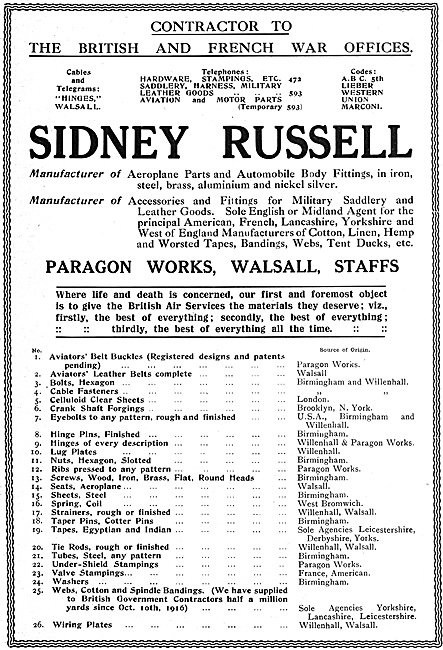 Sidney Russell AGS Parts                                         