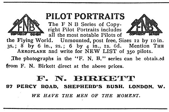 F.N.Birkett Pilot Portraits                                      