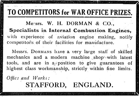 W.H.Dorman & Co Stafford - Specialists In Internal Combustion Eng