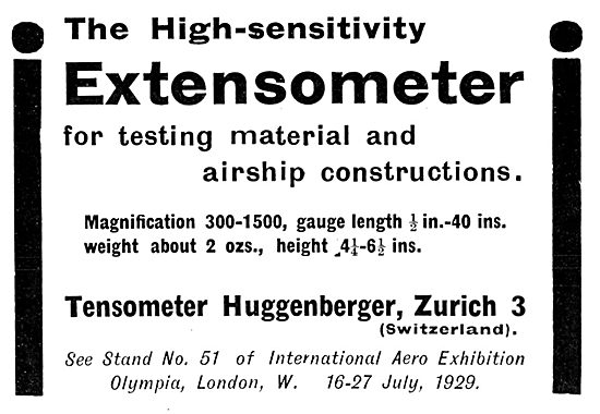 Tensometer Extensometer For Airship Materials Testing 1929       