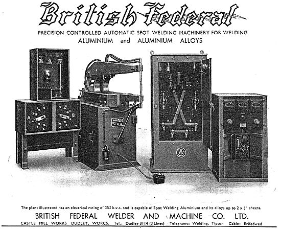 British Federal Welder & Machine Co Ltd. Welding Machinery       