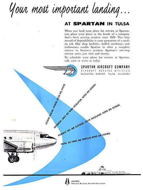 Spartan Aircraft Engineering Tulsa 1957                          