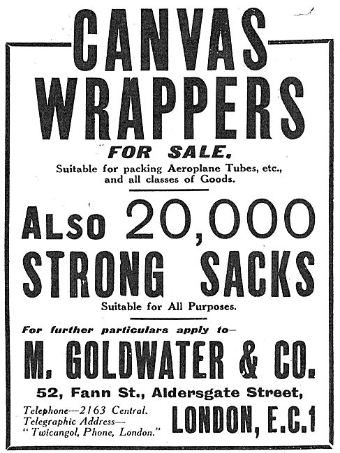 M.Goldwater & Co -  Canvas Wrappers & Sacks                      