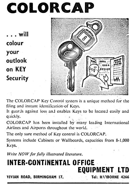 Inter-Continental Office Equipment Ltd. COLORCAP Key Security    