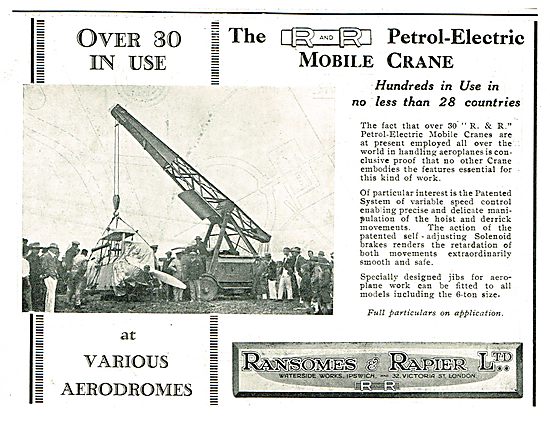 Ransomes & Rapier Petrol Electric Mobile Cranes                  
