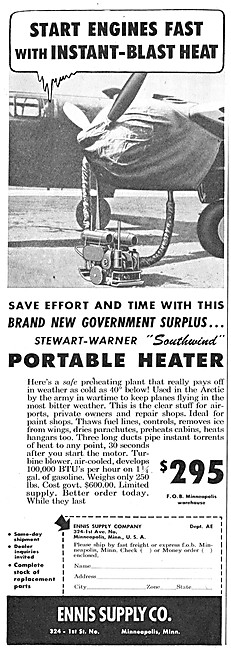 Stewart-Warner Southwind Engine Heaters                          