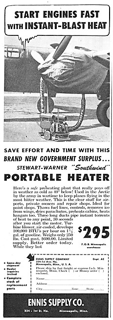 Stewart-Warner Southwind Engine Heaters                          