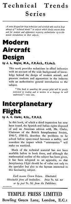 Temple Press Technical Trends Series. Interplanetary Flight.     