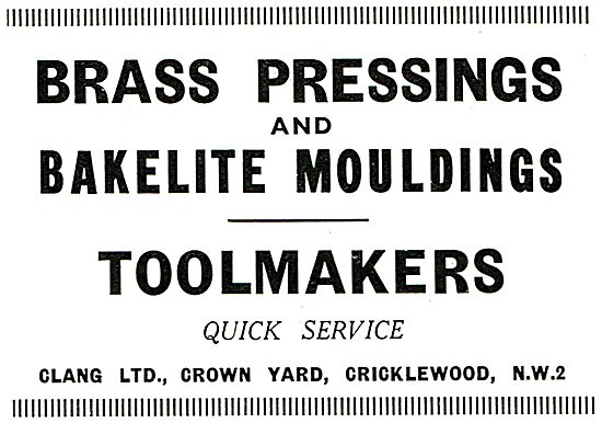 Clang Ltd. Pressings, Bakelite Mouldings & Toolmakers            