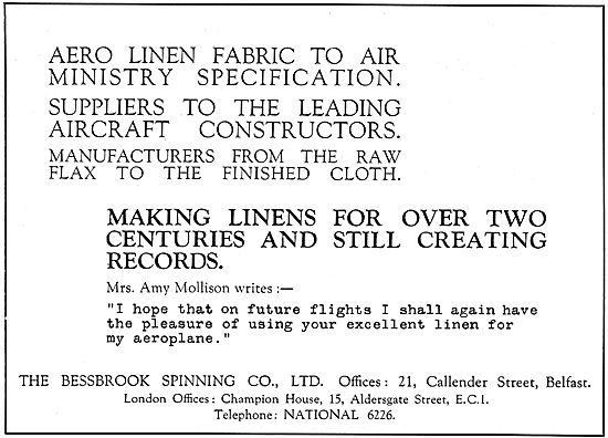 The Bessbrook Spinning Co  - Aircraft Linens & Coverings         