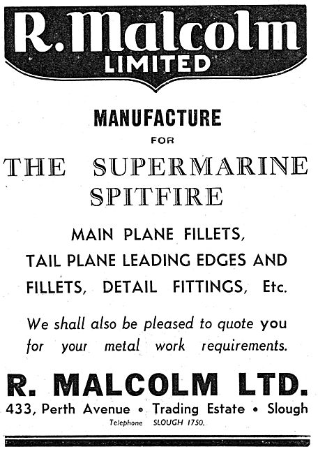 R.Malcolm Ltd. Perth Avenue. Trading Estate. Slough. Sheet Metal 