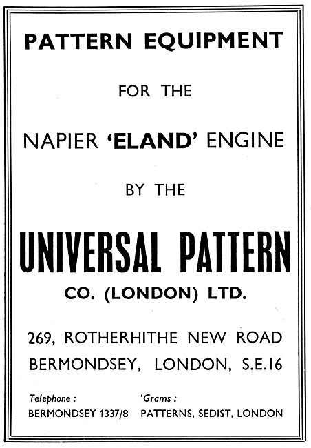 Universal Pattern Co (London) - Pattern Equipment                