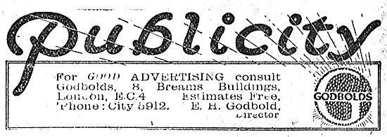 Publicity? Call E.H.Godbolds Advertising Agency                  