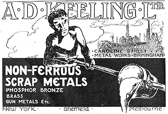 A.D.Keelling Ltd Non Ferrous Scrap Metals. Caroline St Bhm       