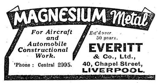 Everitt & Co Ltd. Chapel St. Liverpool. Magnesium                
