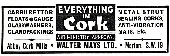 Walter Mays Ltd. Cork Components                                 
