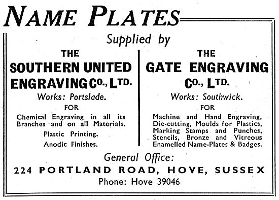 The Southern United Engraving Co Ltd - Portland Road. Hove       